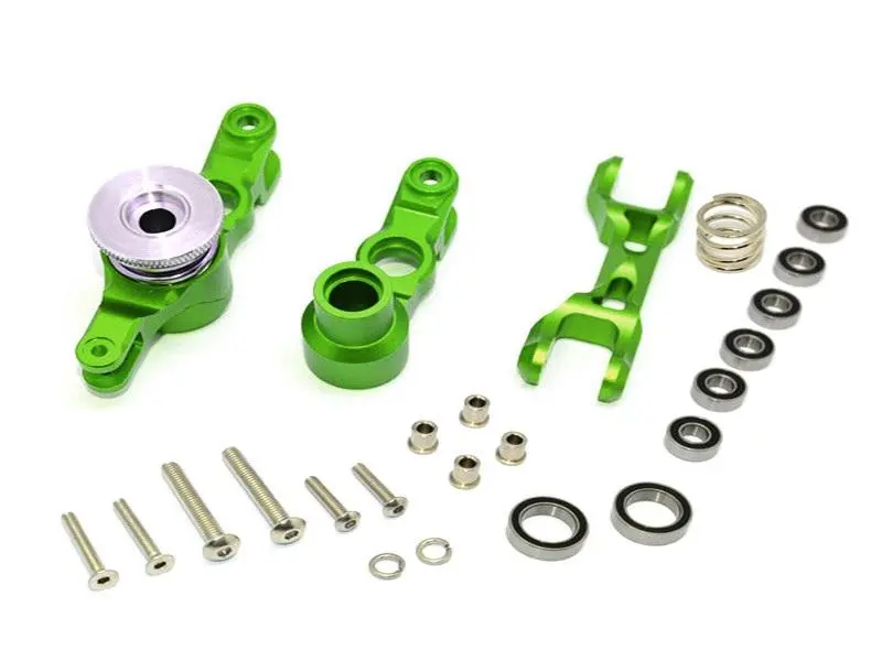 Traxxas X-Maxx 4X4 Aluminum Steering Assembly - 1 Set Green 1