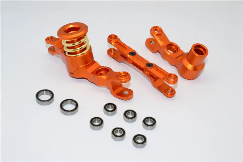 Traxxas X-Maxx 4X4 Aluminum Steering Assembly - 1 Set Orange 1