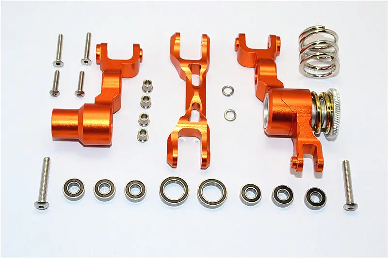 Traxxas X-Maxx 4X4 Aluminum Steering Assembly - 1 Set Orange 1