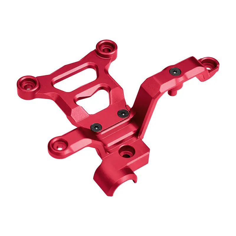 Traxxas X-Maxx 4X4 Aluminum Steering Bellcrank Support - 1 Set Red 1