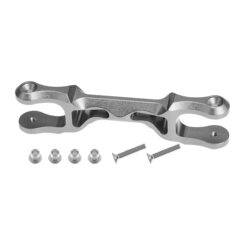 Traxxas X-Maxx 4X4 Aluminum Steering Bellcrank Support - 1Pc Gray Silver 1
