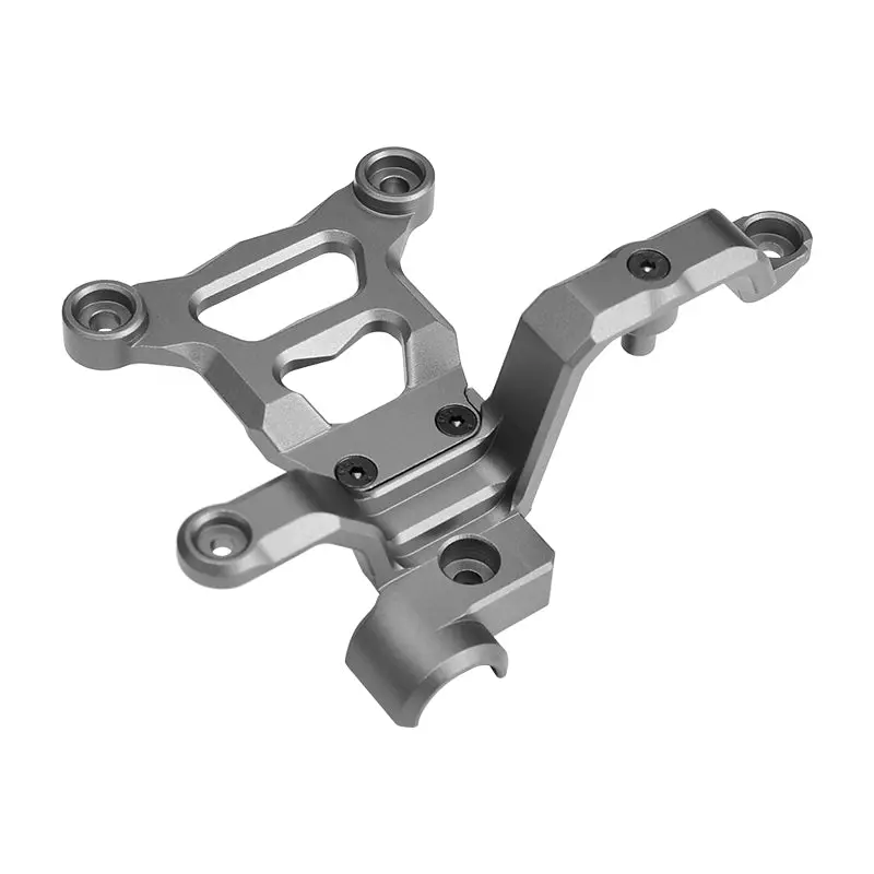 Traxxas X-Maxx 4X4 Aluminum Steering Bellcrank Support - 1Set Gray Silver 1