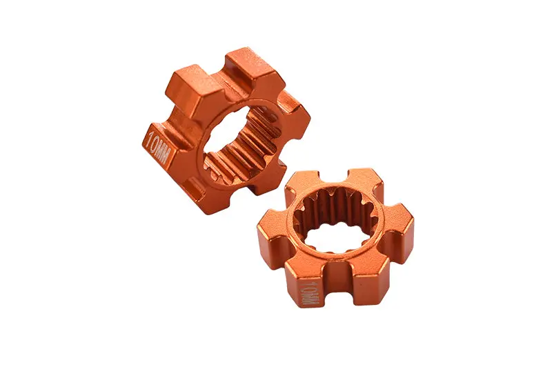Traxxas X-Maxx 4X4 Aluminum Wheel Hex (10Mm Thickness) - 2Pcs Orange 1