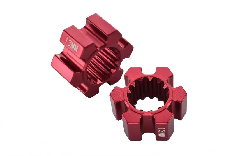 Traxxas X-Maxx 4X4 Aluminum Wheel Hex (13Mm Thickness) - 2Pcs Red 1