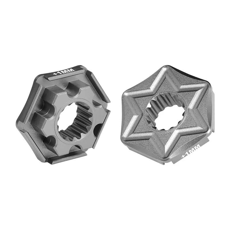 Traxxas X-Maxx 4X4 Aluminum Wheel Hex Claw (+1Mm) - 2Pcs Gray Silver 1