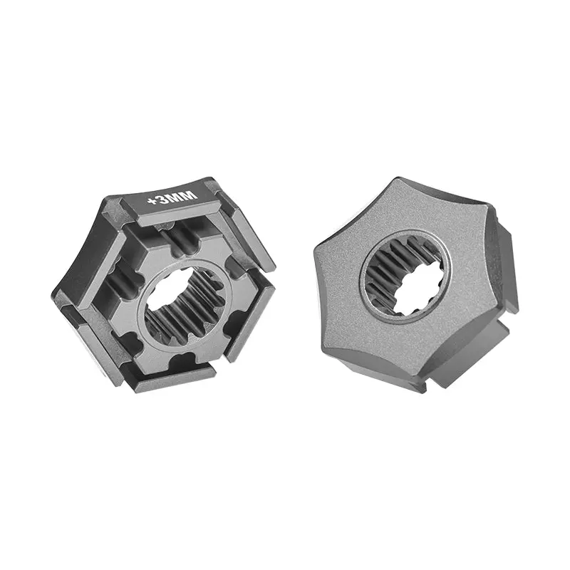 Traxxas X-Maxx 4X4 Aluminum Wheel Hex Claw (+3Mm) - 2Pcs Gray Silver 1
