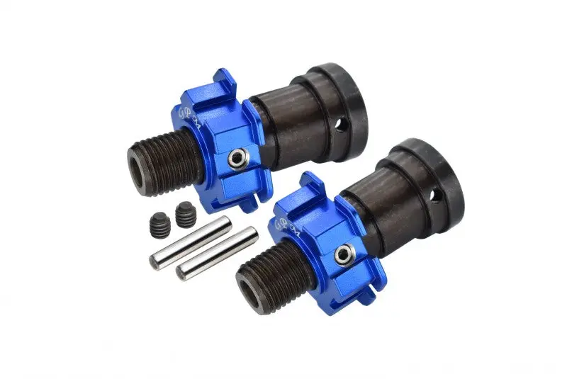 Traxxas X-Maxx 4X4 Harden Steel Cvd Joints And Aluminum Wheel Hex - 12Pcs Set Blue 1