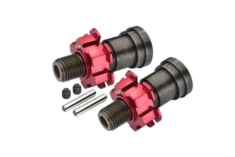 Traxxas X-Maxx 4X4 Harden Steel Cvd Joints And Aluminum Wheel Hex - 12Pcs Set Red 1