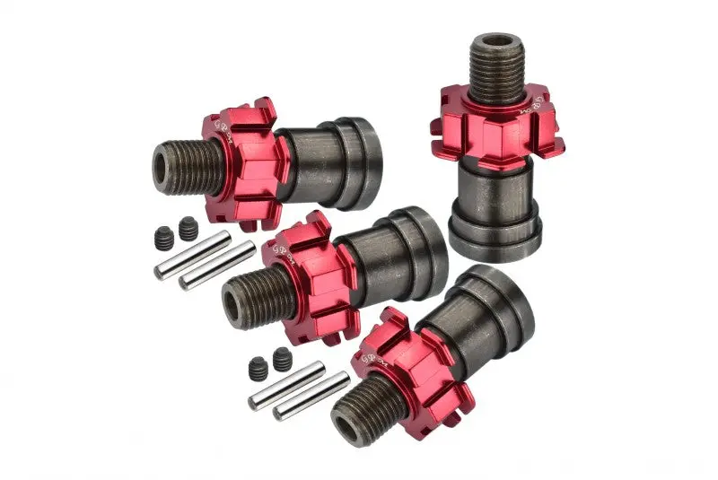 Traxxas X-Maxx 4X4 Harden Steel Cvd Joints And Aluminum Wheel Hex - 24Pcs Set Red 1