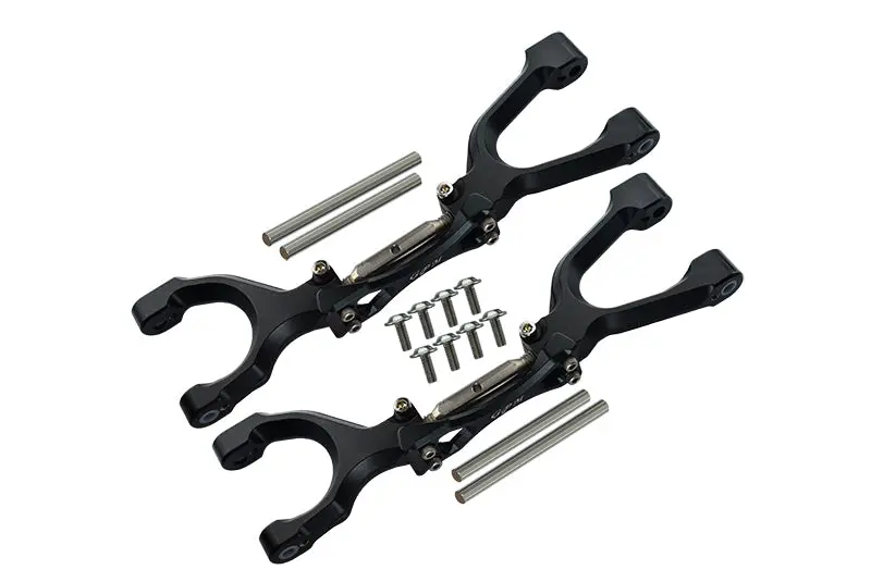Traxxas X-Maxx 4X4 Spring Steel + Aluminum Supporting Mount With Front / Rear Upper Arms - 1Pr Set Black+Black 1