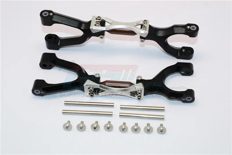 Traxxas X-Maxx 4X4 Spring Steel + Aluminum Supporting Mount With Front / Rear Upper Arms - 1Pr Set Black+Silver 1