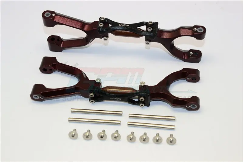 Traxxas X-Maxx 4X4 Spring Steel + Aluminum Supporting Mount With Front / Rear Upper Arms - 1Pr Set Brown+Black 1