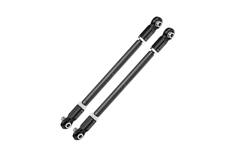 Traxxas X-Maxx 4X4 Spring Steel Front Steering Rod With Aluminum Ends - 1Pr Black 1