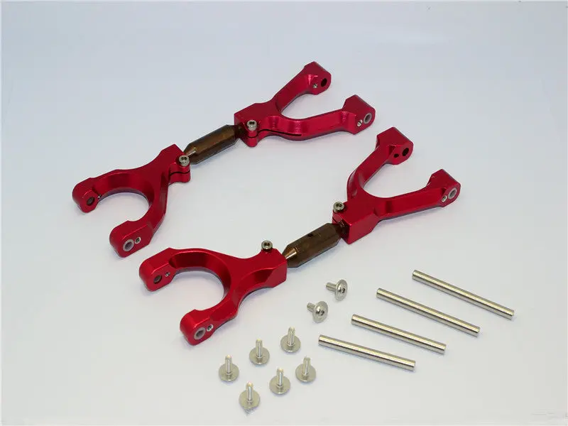 Traxxas X-Maxx 4X4 Spring Steel+Aluminum Front/Rear Adjustable Upper Arms - 1Pr Set Red 1