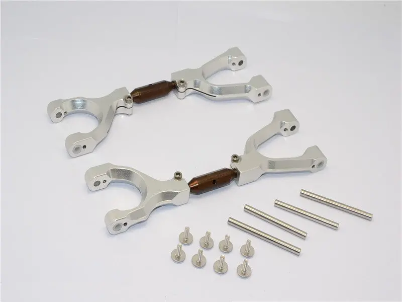 Traxxas X-Maxx 4X4 Spring Steel+Aluminum Front/Rear Adjustable Upper Arms - 1Pr Set Silver 1