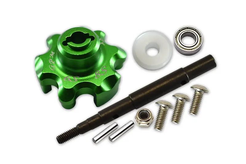 Traxxas X-Maxx 4X4 Upgrade Part Aluminum Trasmission Cush Drive Housing With Drive Input Shaft - 10Pcs Set Green 1