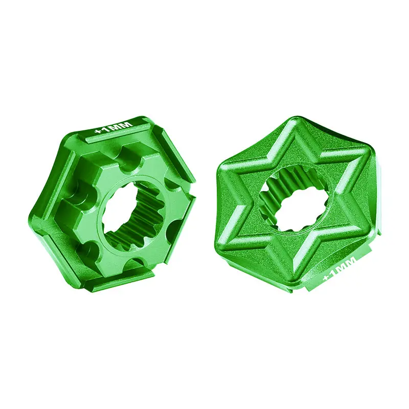 Traxxas X-Maxx 4X4 Upgrade Parts Aluminum Wheel Hex Claw (+1Mm) - 2Pcs Green 1