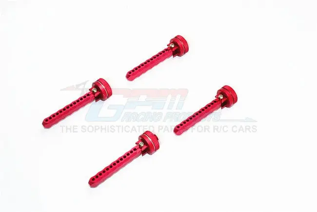 Traxxas Xo-01 Aluminum Front+Rear Adjustable Magnet Body Posts (Od 20Mm Magnet) - 1 Set Red 1