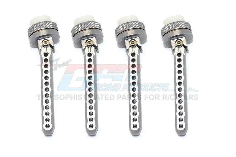 Traxxas Xo-01 Aluminum Front+Rear Adjustable Magnet Body Posts (Od20mm Magnet) - 1 Set Gray Silver 1