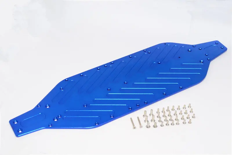 Traxxas Xo-01 Supercar Aluminum 4Mm Main Chassis With Stainless Steel Screws - 1 Set Blue 1