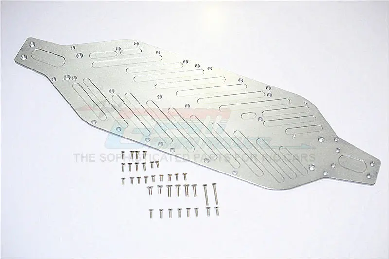 Traxxas Xo-01 Supercar Aluminum 4Mm Main Chassis With Stainless Steel Screws - 1 Set Gray Silver 1