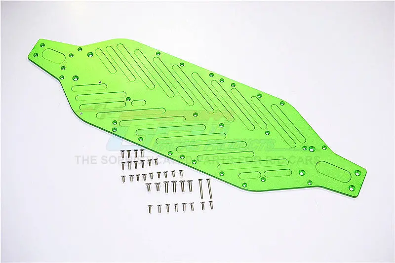 Traxxas Xo-01 Supercar Aluminum 4Mm Main Chassis With Stainless Steel Screws - 1 Set Green 1