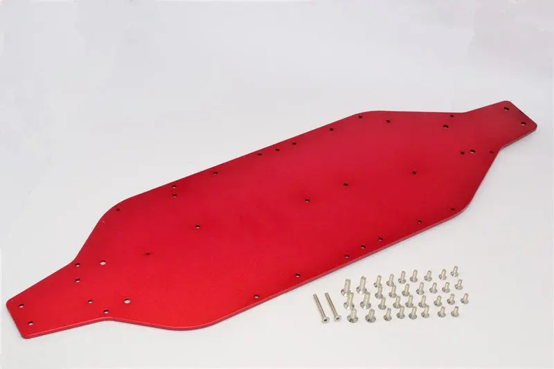 Traxxas Xo-01 Supercar Aluminum 4Mm Main Chassis With Stainless Steel Screws - 1 Set Red 1