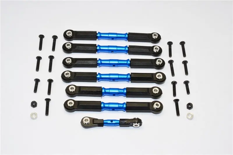 Traxxas Xo-01 Supercar Aluminum Completed Tie Rod - 7Pcs Set Blue 1