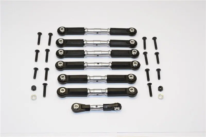 Traxxas Xo-01 Supercar Aluminum Completed Tie Rod - 7Pcs Set Gray Silver 1