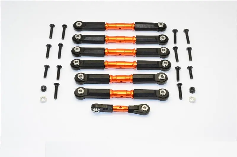 Traxxas Xo-01 Supercar Aluminum Completed Tie Rod - 7Pcs Set Orange 1