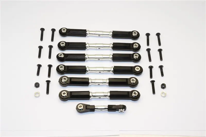Traxxas Xo-01 Supercar Aluminum Completed Tie Rod - 7Pcs Set Silver 1