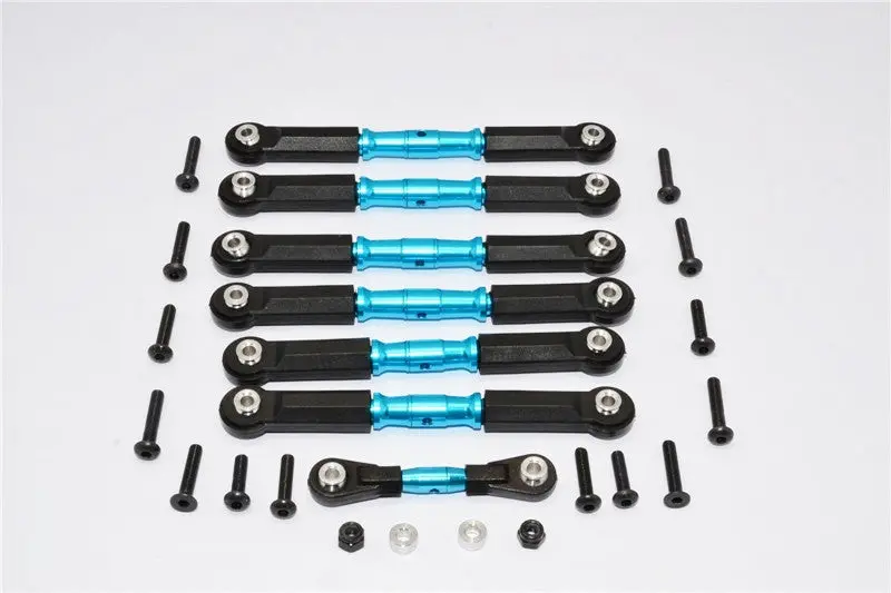 Traxxas Xo-01 Supercar Aluminum Completed Tie Rod - 7Pcs Set Sky Blue 1