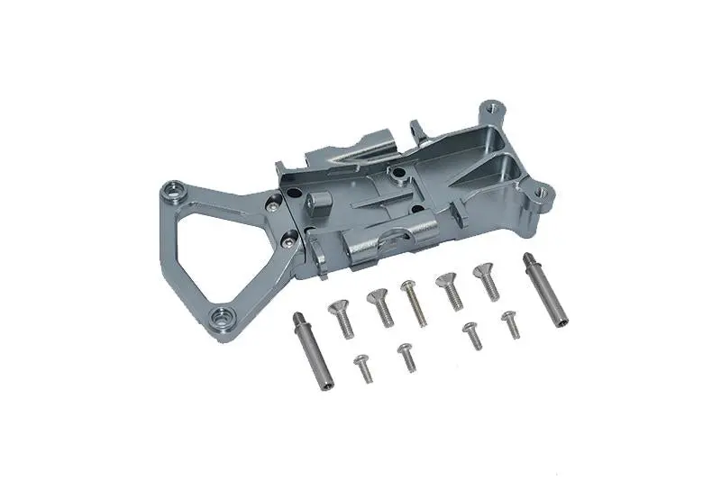 Traxxas Xo-01 Supercar Aluminum Front Gear Box Case - 12Pc Set Gray Silver 1