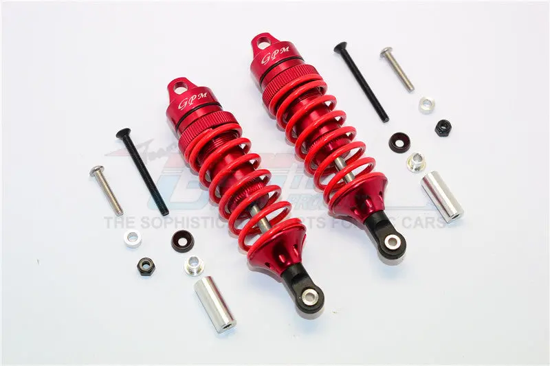 Traxxas Xo-01 Supercar Aluminum Front/Rear Adjustable Spring Damper - 1Pr Set Red 1