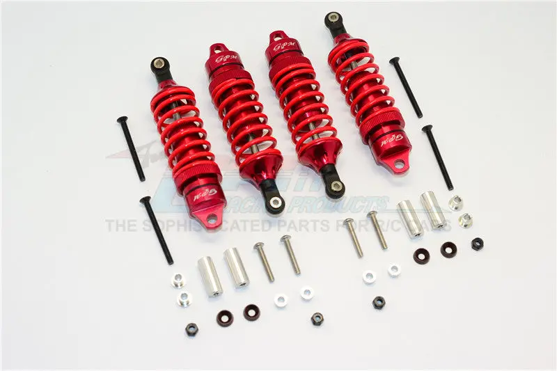Traxxas Xo-01 Supercar Aluminum Front/Rear Adjustable Spring Damper - 2Pr Set Red 1