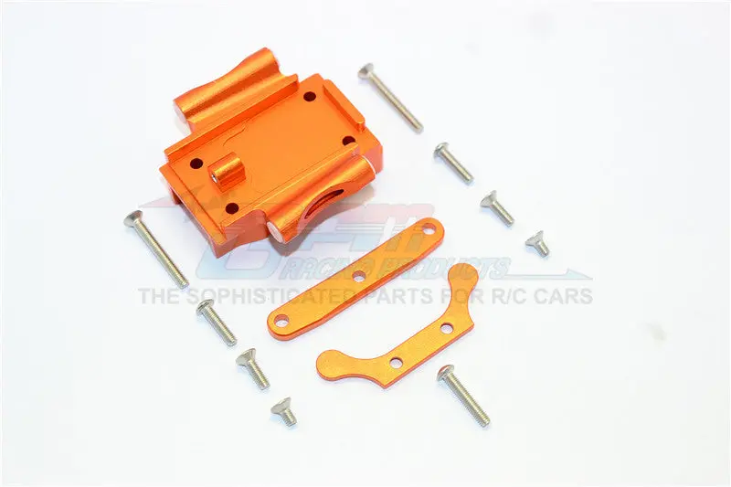 Traxxas Xo-01 Supercar Aluminum Rear Gear Box Bottom Mount With Stainless Steel Screws - 1 Set Orange 1