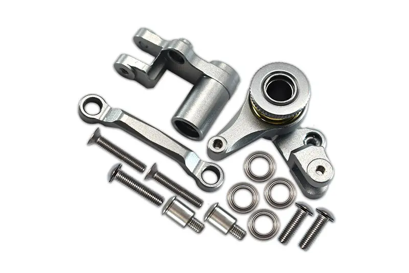 Traxxas Xo-01 Supercar Aluminum Steering Assembly With Bearings & Stainless Steel Screws - 1 Set Gray Silver 1