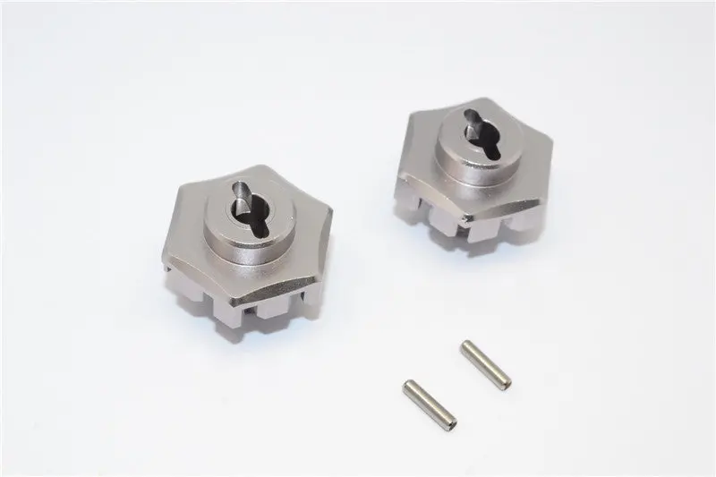 Traxxas Xo-01 Supercar Aluminum Wheel Hex Claw (0Mm) - 2Pcs Gray Silver 1