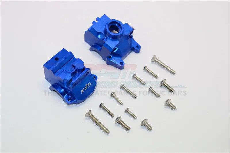 Traxxas Xo-01 Supercar / Deegan 38 Fiesta St Rally Aluminum Front Gear Box - 2Pcs Set Blue 1