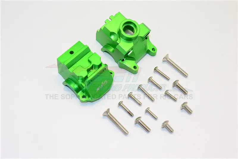 Traxxas Xo-01 Supercar / Deegan 38 Fiesta St Rally Aluminum Front Gear Box - 2Pcs Set Green 1