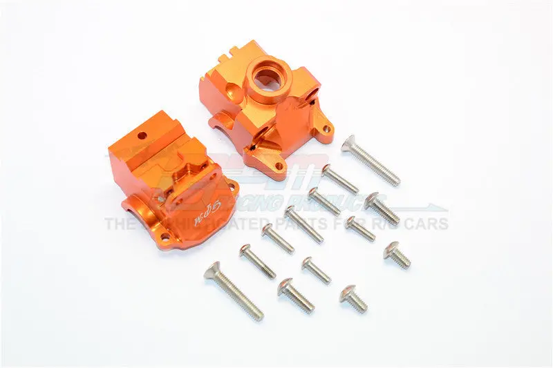 Traxxas Xo-01 Supercar / Deegan 38 Fiesta St Rally Aluminum Front Gear Box - 2Pcs Set Orange 1