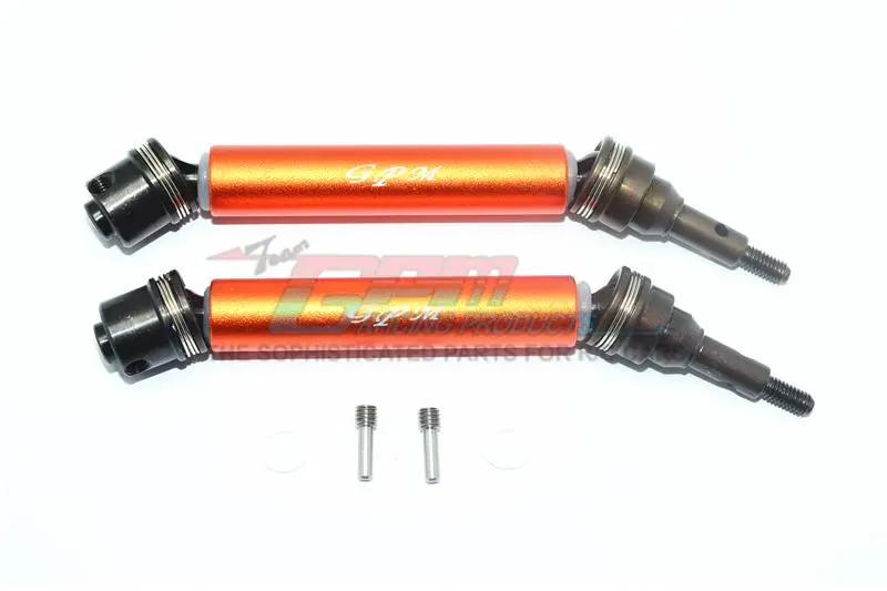 Traxxas Xo-01 Supercar Harden Steel #45 Front Axle Cvd Drive Shaft With Alloy Body - 1 Pair Set Orange 1