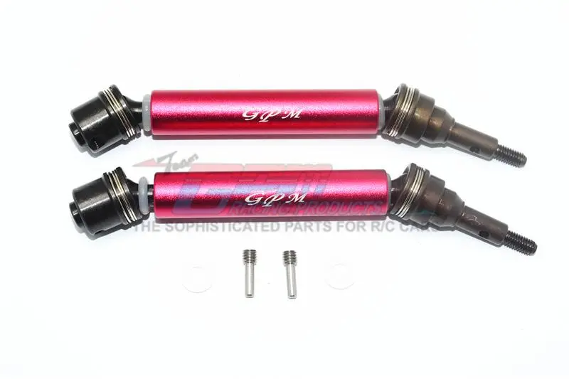 Traxxas Xo-01 Supercar Harden Steel #45 Front Axle Cvd Drive Shaft With Alloy Body - 1 Pair Set Red 1