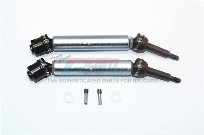Traxxas Xo-01 Supercar Harden Steel #45 Rear Axle Cvd Drive Shaft With Alloy Body - 1 Pair Set Gray Silver 1