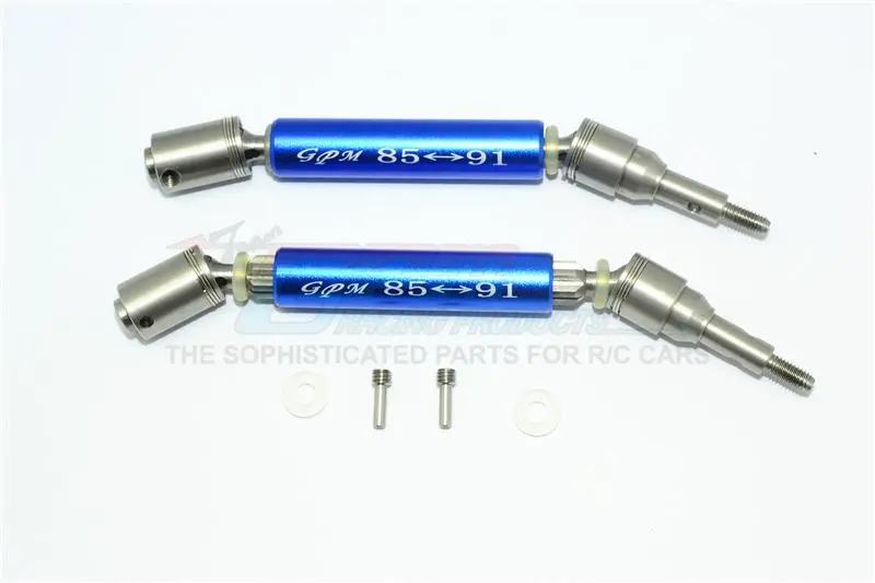 Traxxas Xo-01 Supercar Stainless Steel 304 + Aluminum Front Cvd Drive Shaft - 1Pr Set Blue 1