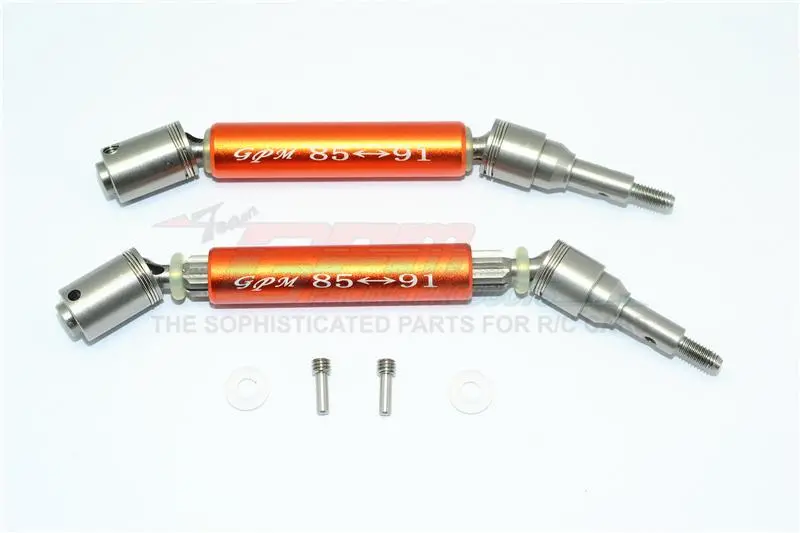 Traxxas Xo-01 Supercar Stainless Steel 304 + Aluminum Front Cvd Drive Shaft - 1Pr Set Orange 1