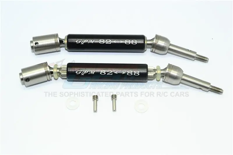 Traxxas Xo-01 Supercar Stainless Steel 304 + Aluminum Rear Cvd Drive Shaft - 1Pr Set Black 1