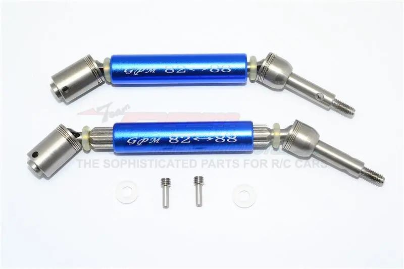 Traxxas Xo-01 Supercar Stainless Steel 304 + Aluminum Rear Cvd Drive Shaft - 1Pr Set Blue 1