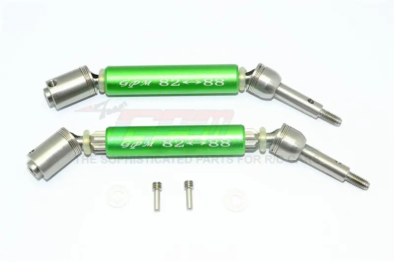 Traxxas Xo-01 Supercar Stainless Steel 304 + Aluminum Rear Cvd Drive Shaft - 1Pr Set Green 1