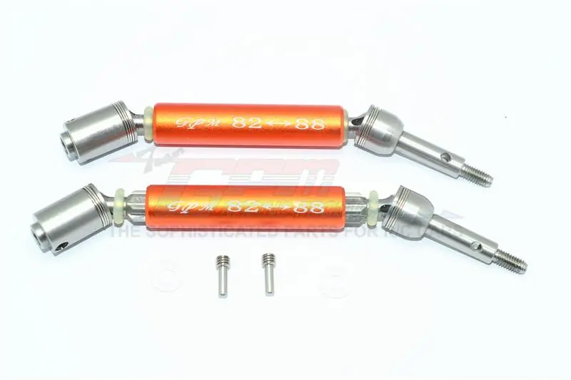 Traxxas Xo-01 Supercar Stainless Steel 304 + Aluminum Rear Cvd Drive Shaft - 1Pr Set Orange 1
